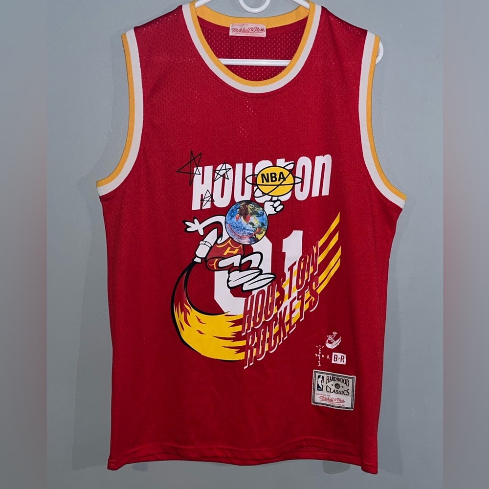 Cactus Jack by Travis Scott BR Mitchell & Ness Houston Rockets NBA Remix Jersey